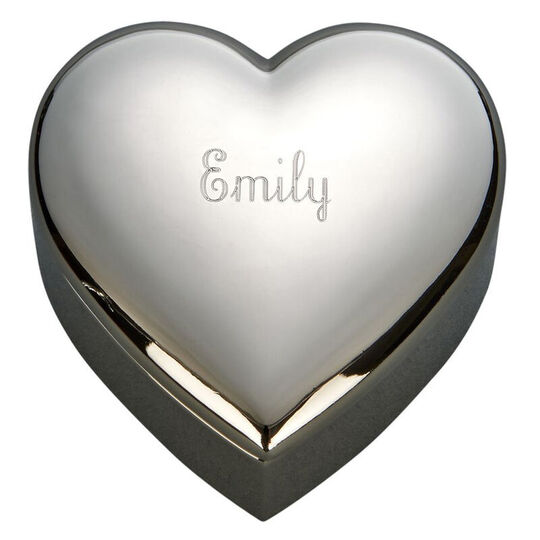 Personalized Heart Shaped Jewelry Box